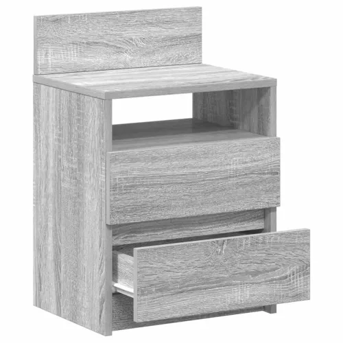Noćni ormarići 2 kom s 2 ladice sivi Sonoma 40x33x60 cm - Sivi hrast sonoma 2 Cijena