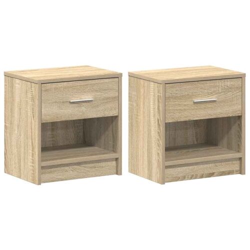 Noćni ormarići 2 kom s ladicama Sonoma hrast 39x28x41 cm - Sonoma hrast 2 Cijena