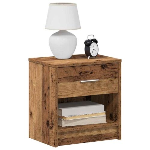 Noćni ormarići 2 kom s ladicama staro drvo 39x28x41 cm - Staro drvo 2 Cijena