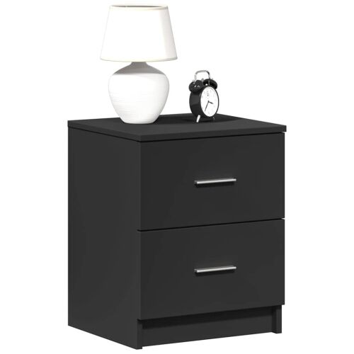 Noćni ormarić s 2 ladice crne boje 40x36x50 cm - Crna 1 Cijena