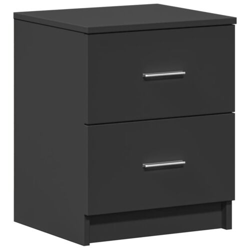 Noćni ormarić s 2 ladice crne boje 40x36x50 cm - Crna 1 Cijena