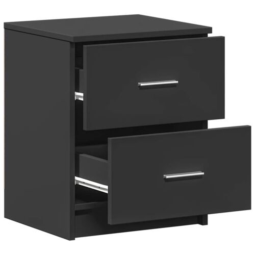 Noćni ormarić s 2 ladice crne boje 40x36x50 cm - Crna 1 Cijena
