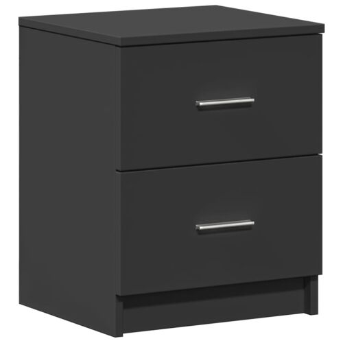 Noćni ormarići 2 kom s 2 ladice crne boje 40x36x50 cm - Crna 2 Cijena