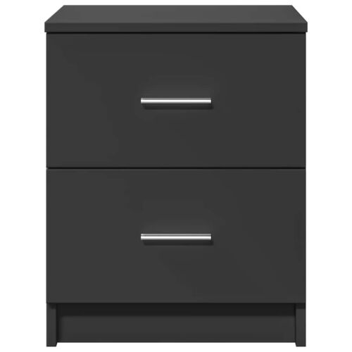 Noćni ormarići 2 kom s 2 ladice crne boje 40x36x50 cm - Crna 2 Cijena