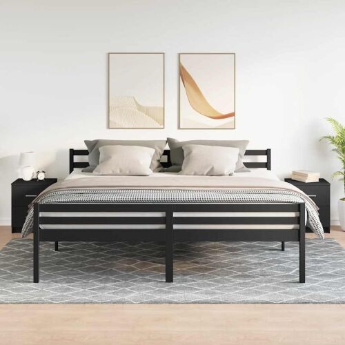 Noćni ormarići 2 kom s 2 ladice crne boje 40x36x50 cm - Crna 2 Cijena
