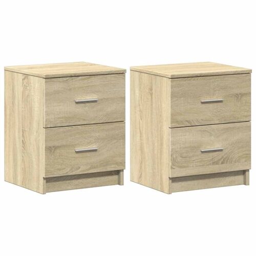 Noćni ormarići 2 kom s 2 ladice Sonoma hrast 40x36x50 cm - Sonoma hrast 2 Cijena
