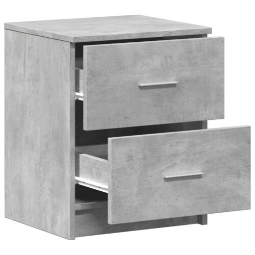 Noćni ormarić s 2 ladice, betonsko siva 40x36x50 cm - Beton siva 1 Cijena