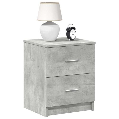 Noćni ormarići 2 kom s 2 ladice betonsko sive boje 40x36x50 cm - Beton siva 2 Cijena