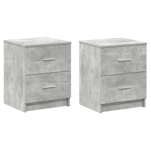 Noćni ormarići 2 kom s 2 ladice betonsko sive boje 40x36x50 cm - Beton siva 2 Cijena