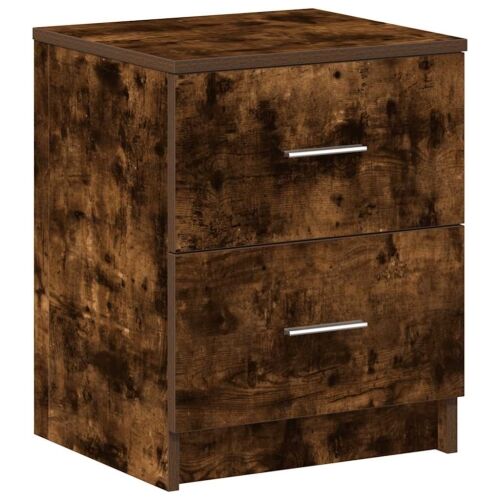 Noćni ormarići 2 kom s 2 ladice dimljeni hrast 40x36x50 cm - Dimljeni hrast 2 Cijena