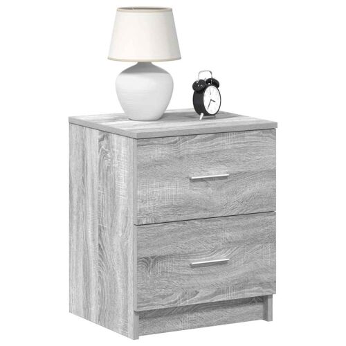Noćni ormarići 2 kom s 2 ladice sivi Sonoma 40x36x50 cm - Sivi hrast sonoma 2 Cijena