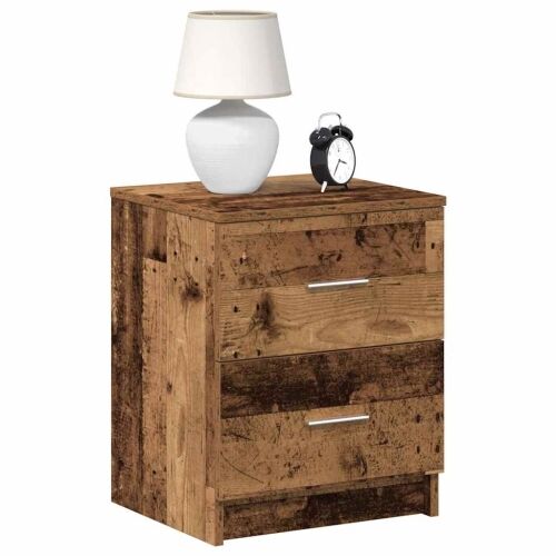 Noćni ormarići 2 kom s 2 ladice staro drvo 40x36x50 cm - Staro drvo 2 Cijena