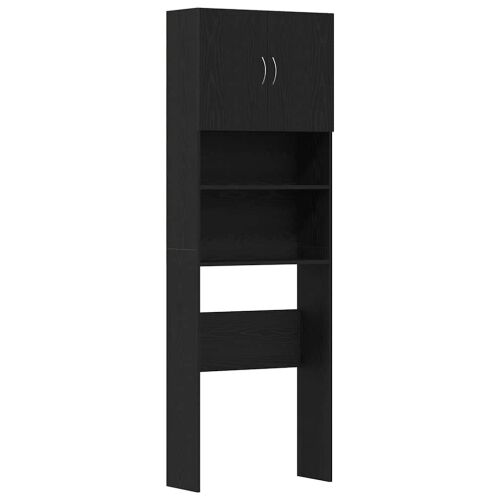 Ormarić za perilicu rublja crni hrast 64x24x190 cm inženjerski drvo - Crni hrast 1 Crni hrast Cijena