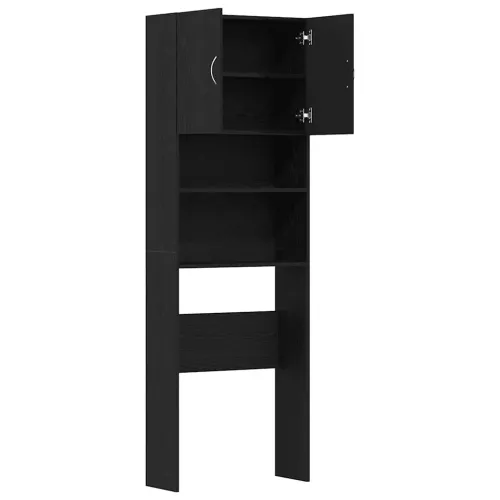 Ormarić za perilicu rublja crni hrast 64x24x190 cm inženjerski drvo - Crni hrast Cijena
