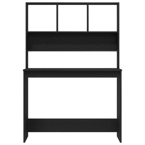 Radni stol s policama Crni hrast 102x45x148 cm Konstruirano drvo - Crni hrast Cijena