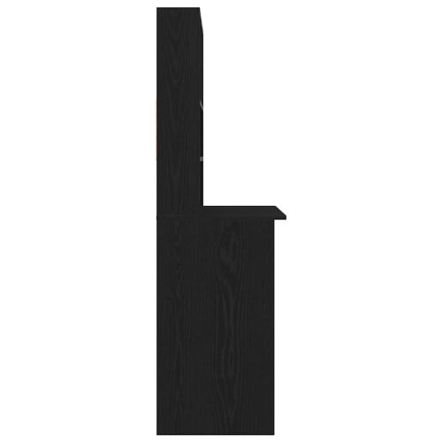 Radni stol s policama Crni hrast 102x45x148 cm Konstruirano drvo - Crni hrast Cijena