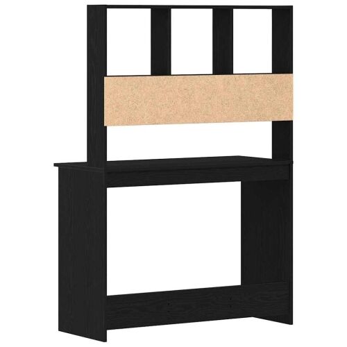 Radni stol s policama Crni hrast 102x45x148 cm Konstruirano drvo - Crni hrast Cijena