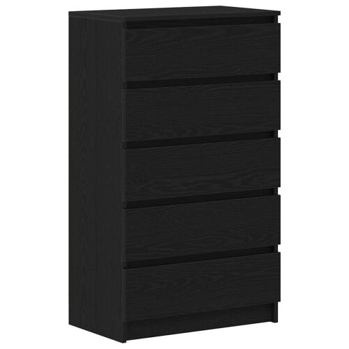 Ormarić s ladicama crni hrast 60x36x103 cm inženjerski drvo - Crni hrast Cijena