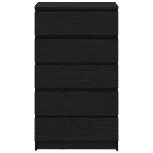 Ormarić s ladicama crni hrast 60x36x103 cm inženjerski drvo - Crni hrast Cijena