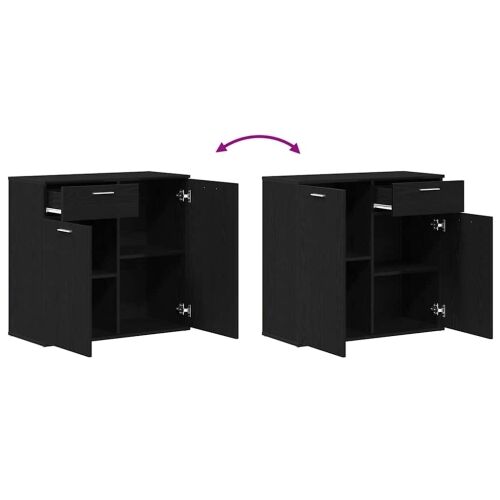 Komoda crni hrast 80x36x75 cm Inženirsko drvo - Crni hrast 80 cm Cijena