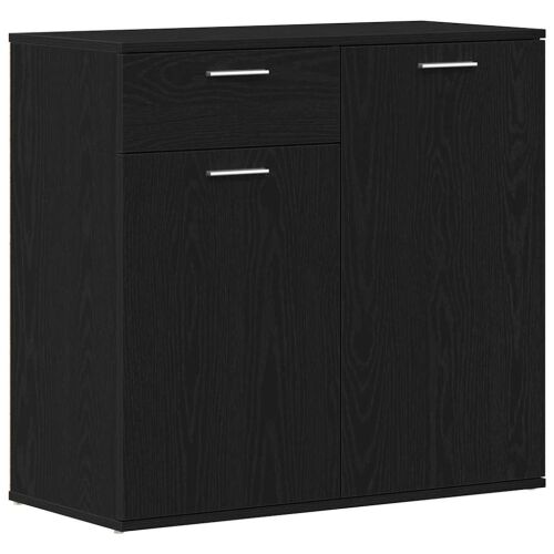 Komoda crni hrast 80x36x75 cm Inženirsko drvo - Crni hrast 80 cm Cijena