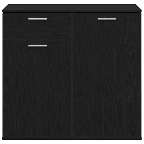 Komoda crni hrast 80x36x75 cm Inženirsko drvo - Crni hrast 80 cm Cijena