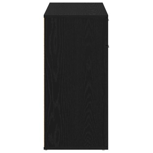 Komoda crni hrast 80x36x75 cm Inženirsko drvo - Crni hrast 80 cm Cijena
