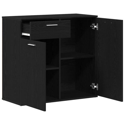Komoda crni hrast 80x36x75 cm Inženirsko drvo - Crni hrast 80 cm Cijena