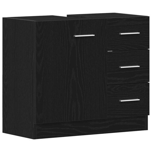 Ormarić za Lavabo - Umivaonik crni hrast 63x30x54 cm inženjerski drvo - Crni hrast 1 1 Crni hrast Cijena