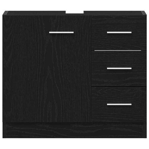 Ormarić za Lavabo - Umivaonik crni hrast 63x30x54 cm inženjerski drvo - Crni hrast 1 1 Crni hrast Cijena