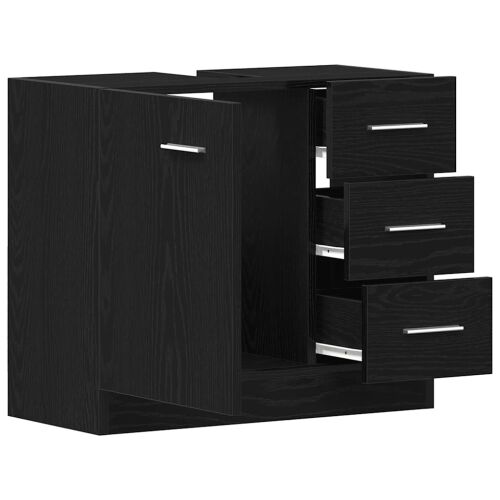 Ormarić za Lavabo - Umivaonik crni hrast 63x30x54 cm inženjerski drvo - Crni hrast 1 1 Crni hrast Cijena