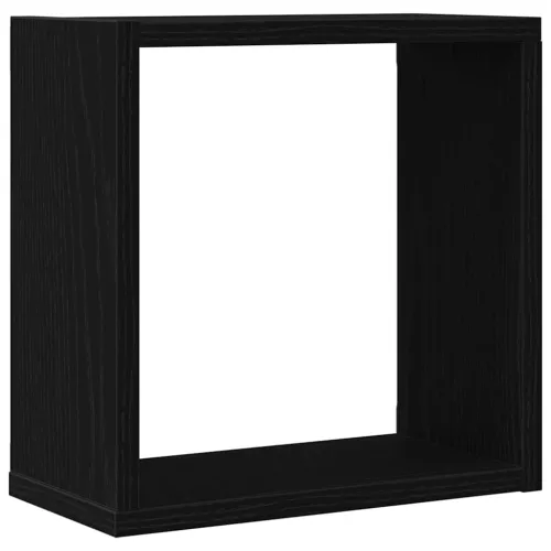 Zidne kockaste police 2 kom crni hrast 30x15x30 cm inženjersko drvo - Crni hrast 30 x 15 x 30 cm 2 Cijena