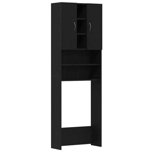 Ormarić za perilicu rublja crni hrast 64x25,5x190 cm - Crni hrast 1 Crni hrast Cijena