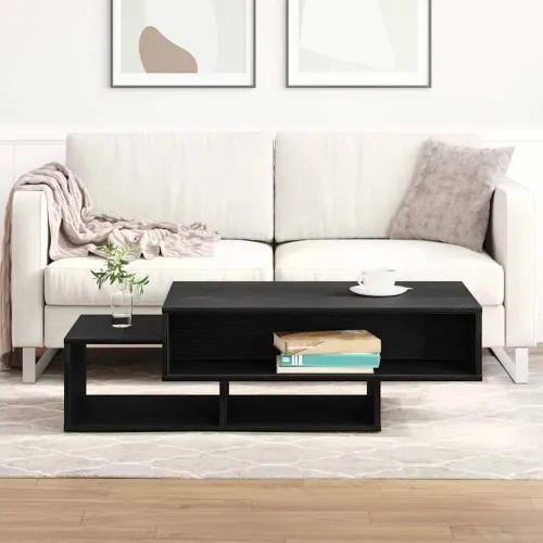 Klub stolić crni hrast 105x55x32 cm inženjerski drvo - Crni hrast Cijena