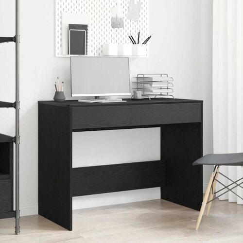 Radni stol Crni hrast 101x50x76,5 cm Konstruirano drvo - Crni hrast Cijena