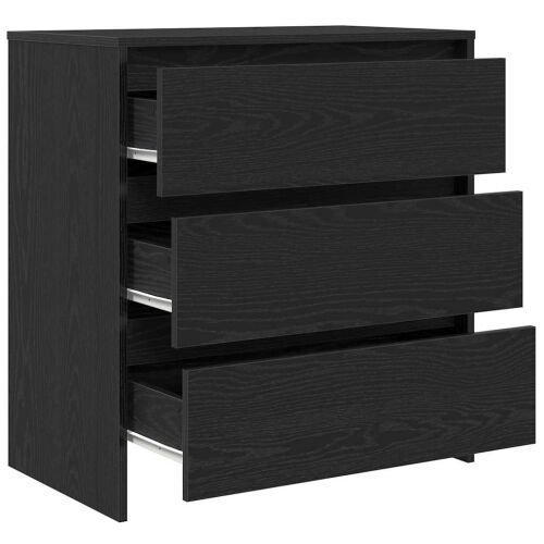 Komoda crni hrast 70x41x75 cm Inženirsko drvo - Crni hrast Cijena