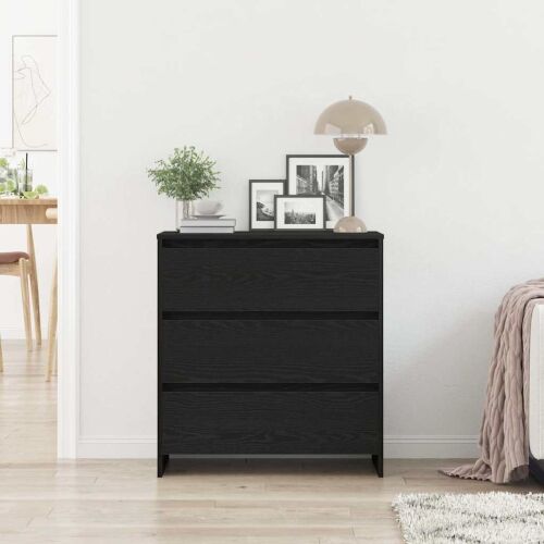 Komoda crni hrast 70x41x75 cm Inženirsko drvo - Crni hrast Cijena