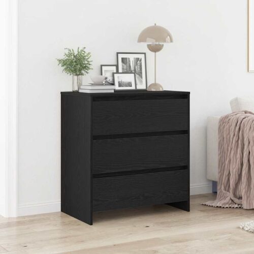 Komoda crni hrast 70x41x75 cm Inženirsko drvo - Crni hrast Cijena