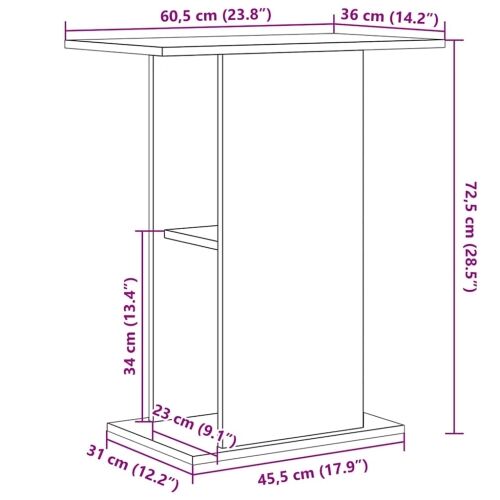 Stalak za akvarij crni hrast 60,5 x 36 x 72,5 cm Konstruirano drvo - Crni hrast 60.5 x 36 x 72.5 cm Crni hrast 60.5 x 36 x 72.5  Cijena