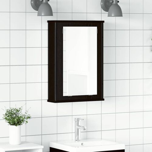Ormarić za kupaonsko ogledalo crni hrast 42x12x60 cm inženjerski drvo - Crni hrast 1 Crni hrast Cijena