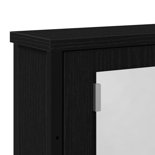 Ormarić za kupaonsko ogledalo crni hrast 42x12x60 cm inženjerski drvo - Crni hrast 1 Crni hrast Cijena