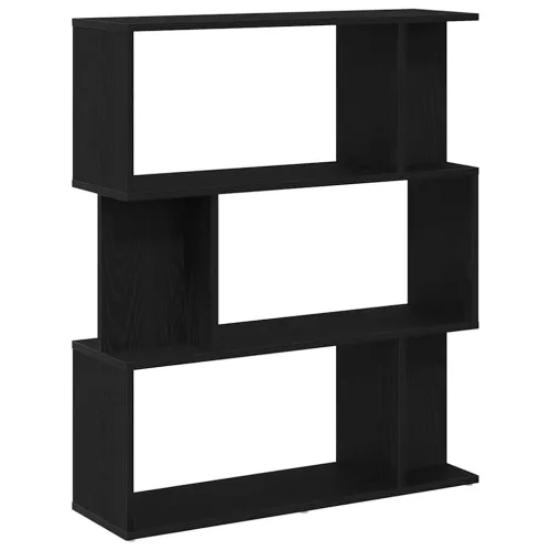 Polica za knjige crni hrast 80x24x96 cm Inženirsko drvo - Crni hrast Cijena