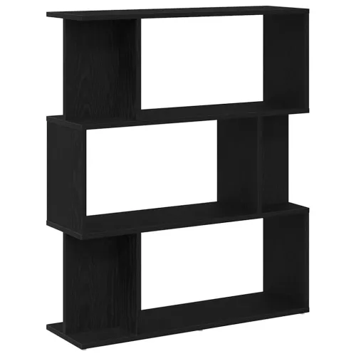 Polica za knjige crni hrast 80x24x96 cm Inženirsko drvo - Crni hrast Cijena