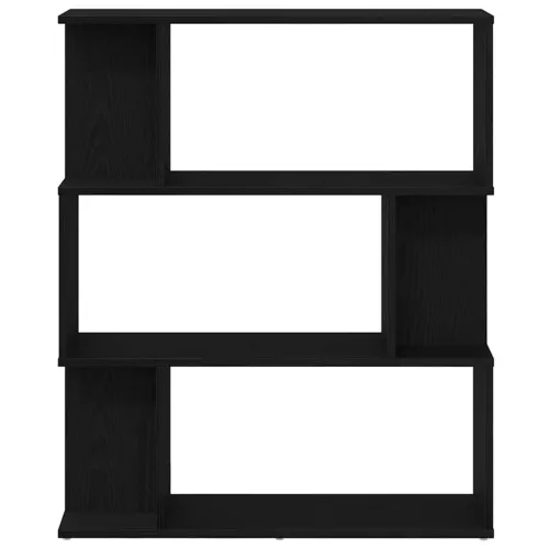 Polica za knjige crni hrast 80x24x96 cm Inženirsko drvo - Crni hrast Cijena