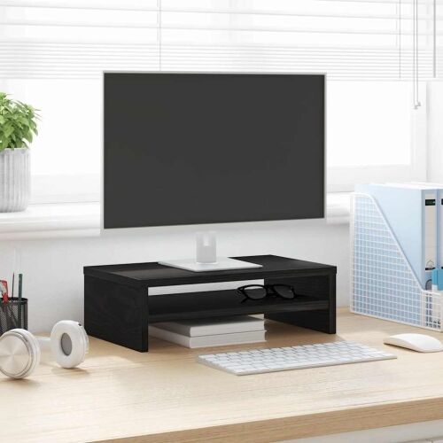 Stalak za monitor Crni hrast 42x24x13 cm Konstruirano drvo - Crni hrast Cijena