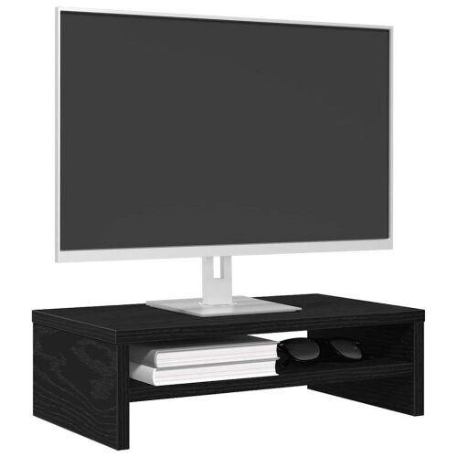 Stalak za monitor Crni hrast 42x24x13 cm Konstruirano drvo - Crni hrast Cijena