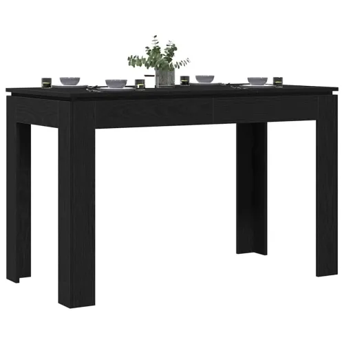 Blagovaonski stol Crni hrast 120x60x76 cm Konstruirano drvo - Crni hrast Cijena