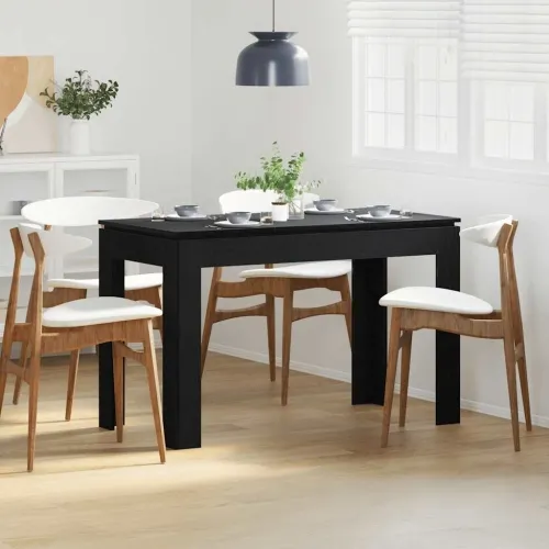 Blagovaonski stol Crni hrast 120x60x76 cm Konstruirano drvo - Crni hrast Cijena