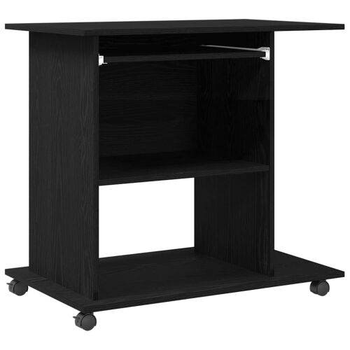 stol za računalo crni hrast 80x50x75 cm inženjerski drvo - Crni hrast Crni hrast Cijena