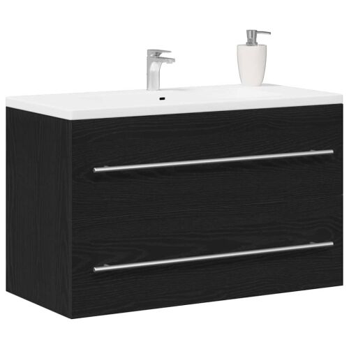 Ormarić za Lavabo - Umivaonik crni hrast 80x38,5x48 cm Konstruirano drvo - Crni hrast 80 x 38.5 x 48 cm 1 1 Cijena